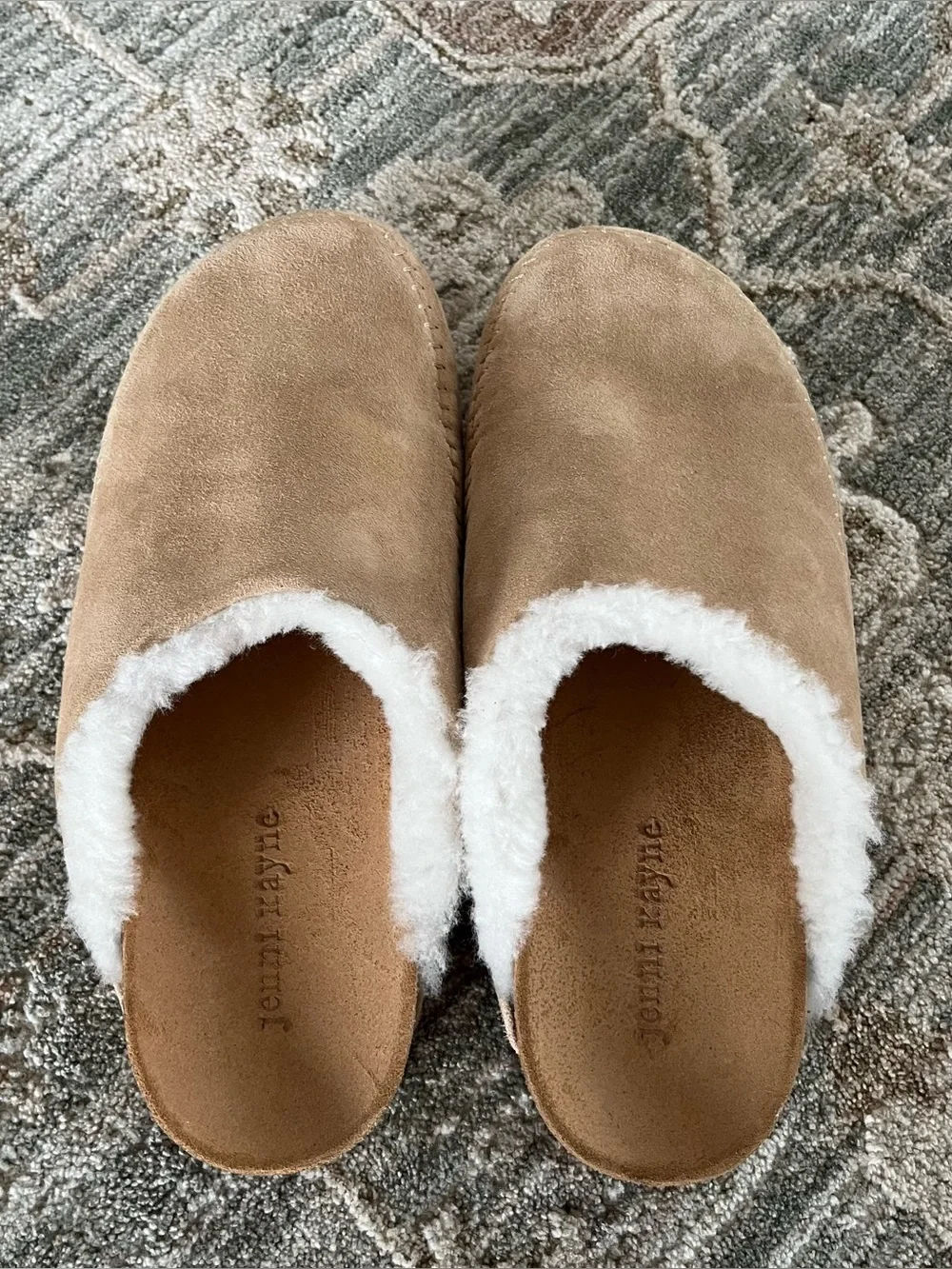 Jenni Kayne Leather Suede Shearling Mule Clogs - Picture 5 of 7